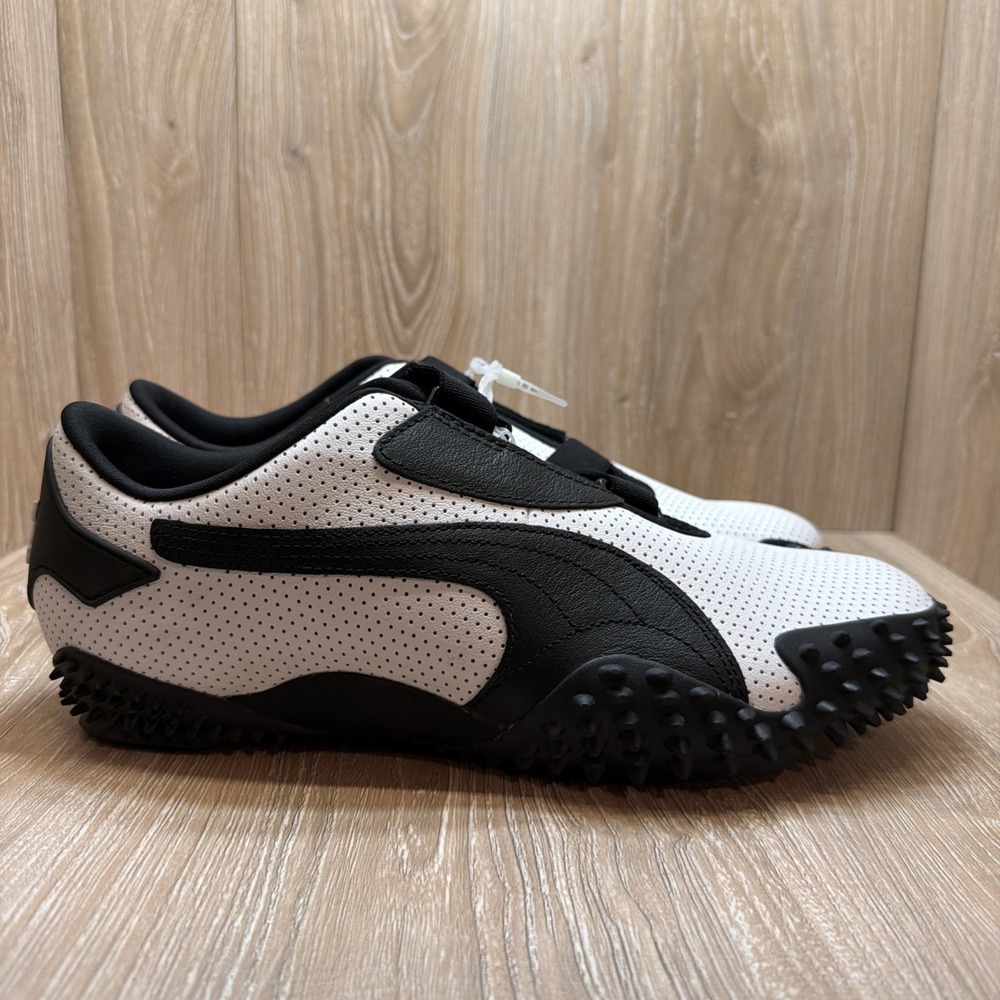 Puma Mostro Perforated Leather Pack Men's White Black Size 10.5 397331-01